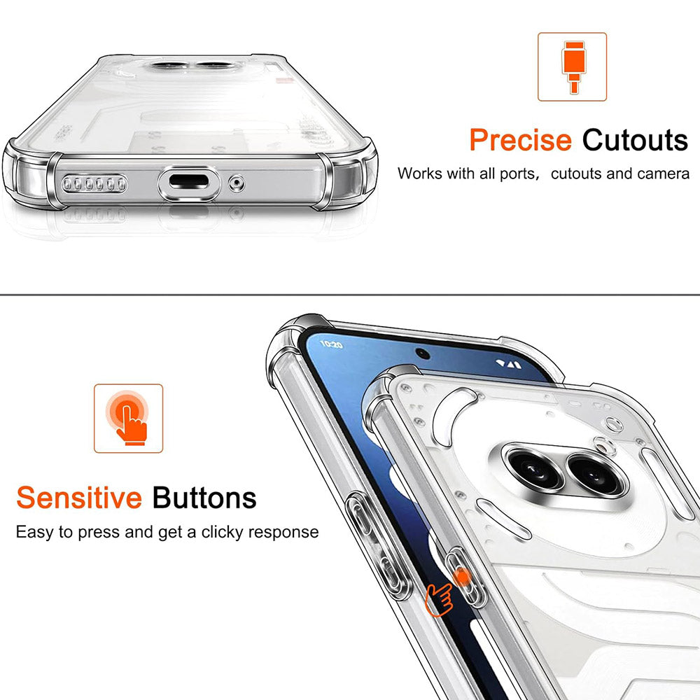 Techsuit - Shockproof Clear Silicone - Nothing Phone (4a) - Clear