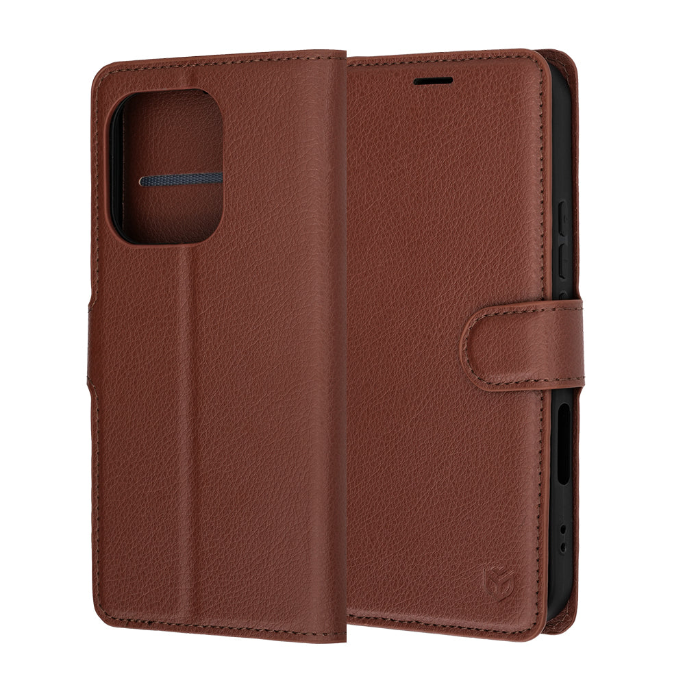 Techsuit - Leather Folio - Honor 600 Lite - Brown