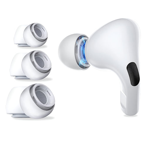 Techsuit - (3 pack) Replacement Ear Tips AirVibe (ET1) - for Apple AirPods Pro 1 / 2, Premium Silicone XS, S, L Sizes - 