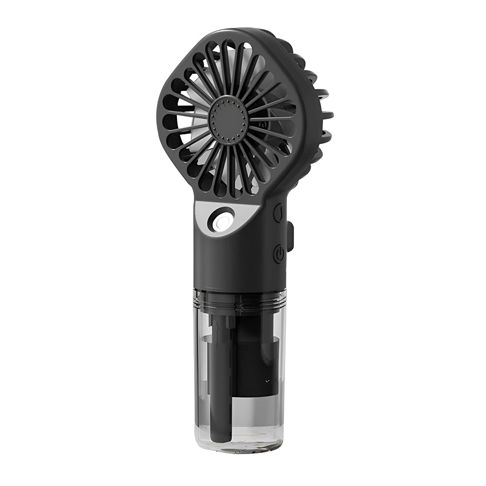 Techsuit - Handheld Fan (G10) - Portable, with Humidifier, Four Speeds, USB - Black