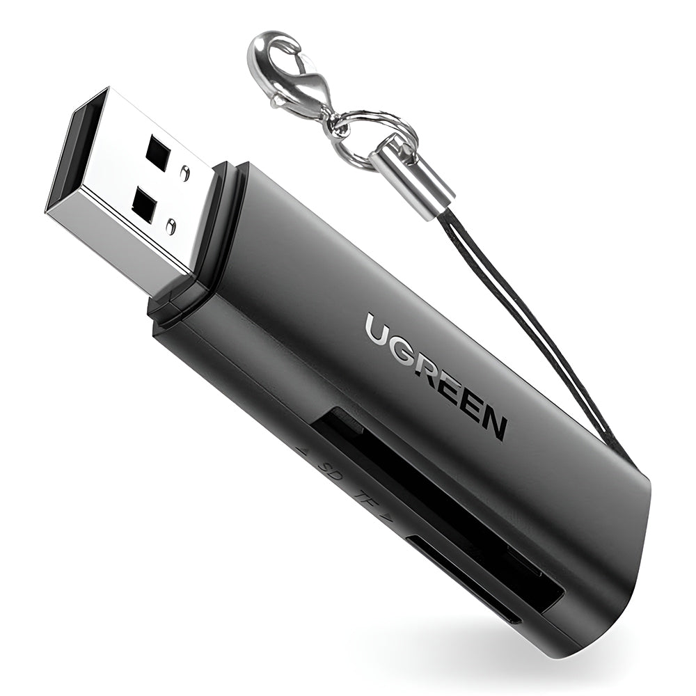 Ugreen - Card Reader CM264 (60722) - USB to SD/TF Card, 5Gbps, 512GB, Plug&Play - Black