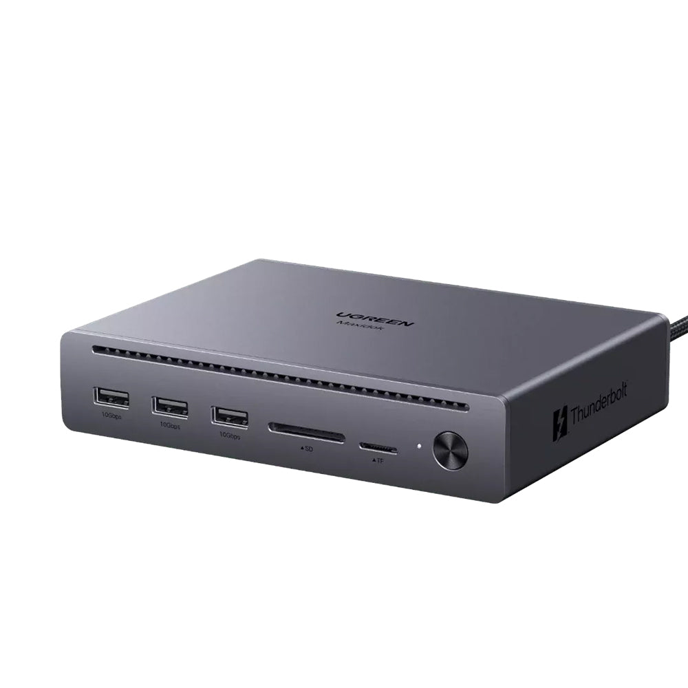 Ugreen - Docking Station U712 10in1 (75795F) - Fast Charging, 2x Thunderbolt 5, 3x USB, RJ45, DP, SD/TF, 8K@60Hz, 120Gbp