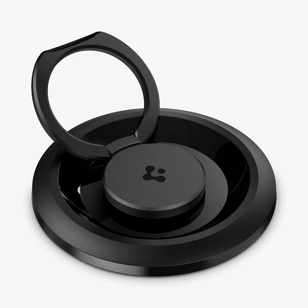 Suport Inel Spigen O-Mag OM100 (AMP03120), Magnet Puternic, Rotație 360°, Negru