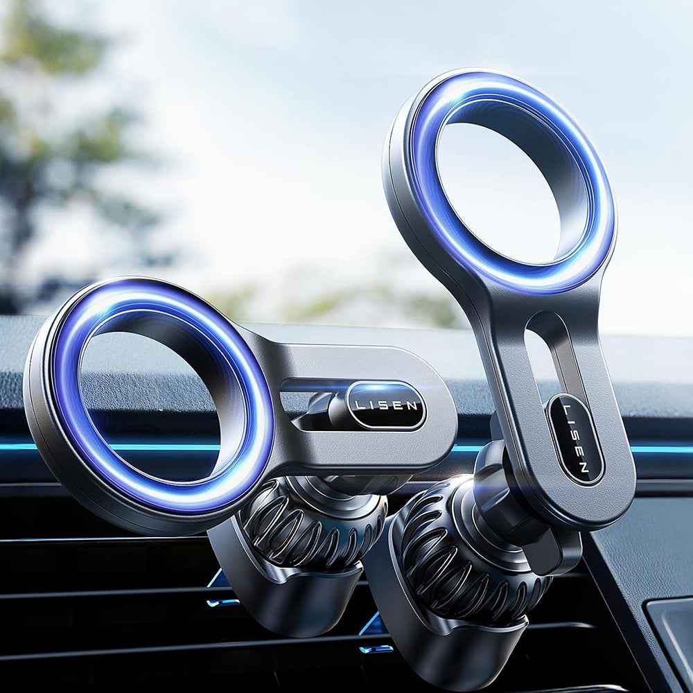 Lisen - Car Holder (YL0224050011) - Magnetic for Air Vent, 360° Rotation, Secure Fit, Magnetic Grip - Black