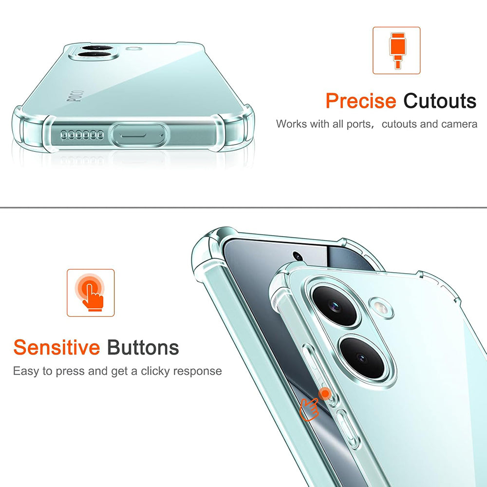 TechSuit Husa de protectie Techsuit Shockproof Clear Silicone compatibil cu Xiaomi Poco X8 Pro, Transparent – imagine 3