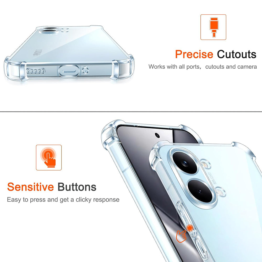 TechSuit Husa de protectie Techsuit Shockproof Clear Silicone compatibil cu Xiaomi Poco X8 Pro Max, Transparent – imagin