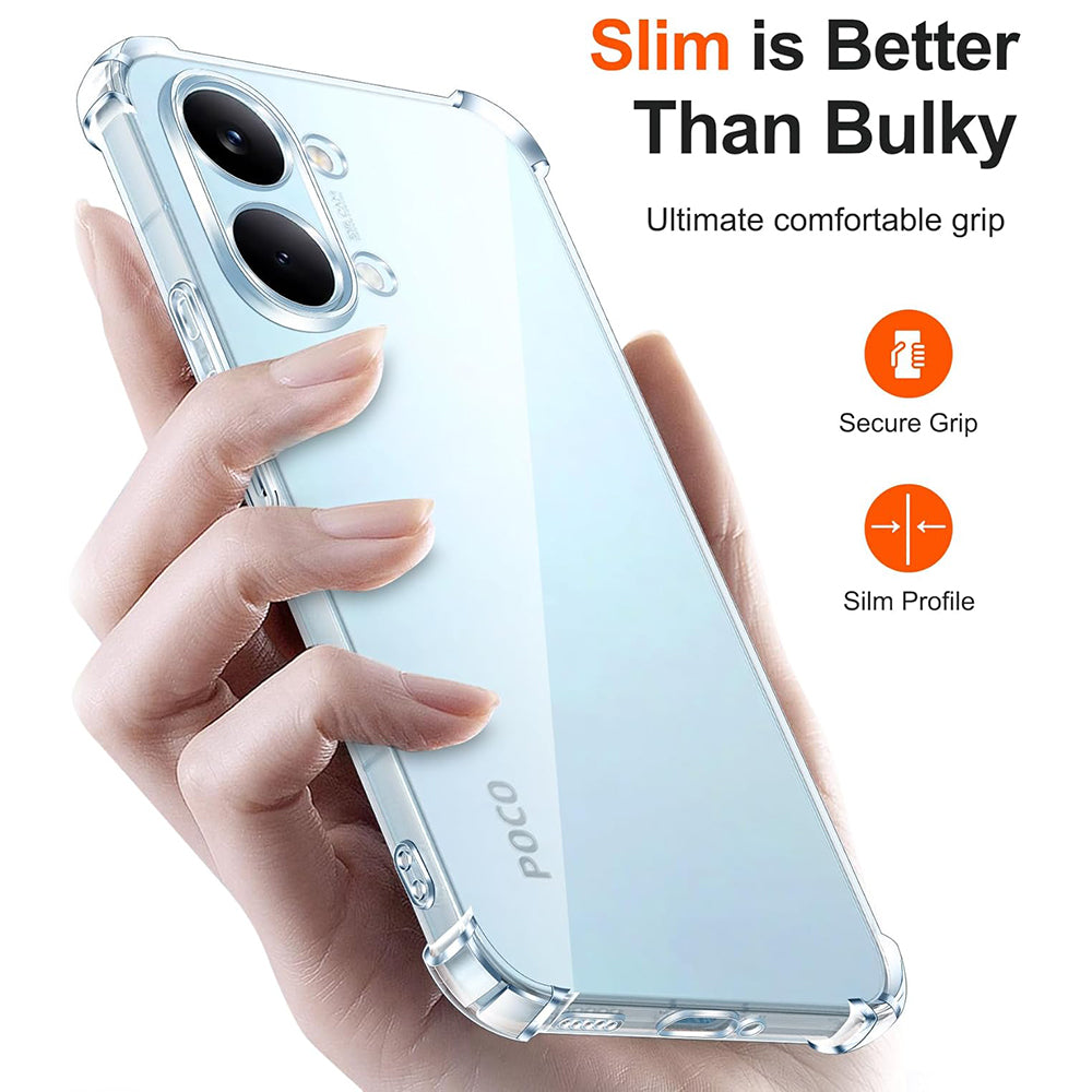 TechSuit Husa de protectie Techsuit Shockproof Clear Silicone compatibil cu Xiaomi Poco X8 Pro Max, Transparent – imagin