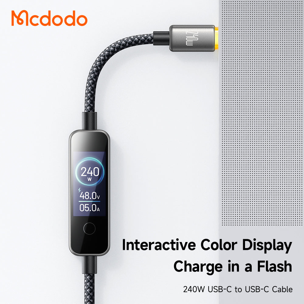 Cablu Mcdodo CA-8750, USB-C la USB-C, 240W, 1.2m, Negru