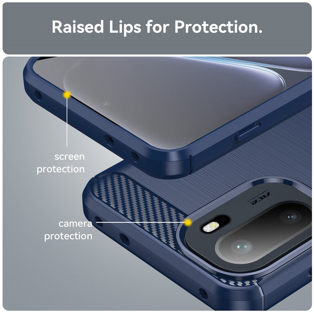 TechSuit Husa de protectie Techsuit Carbon Silicone compatibil cu OnePlus 15R, Albastru – imagine 4