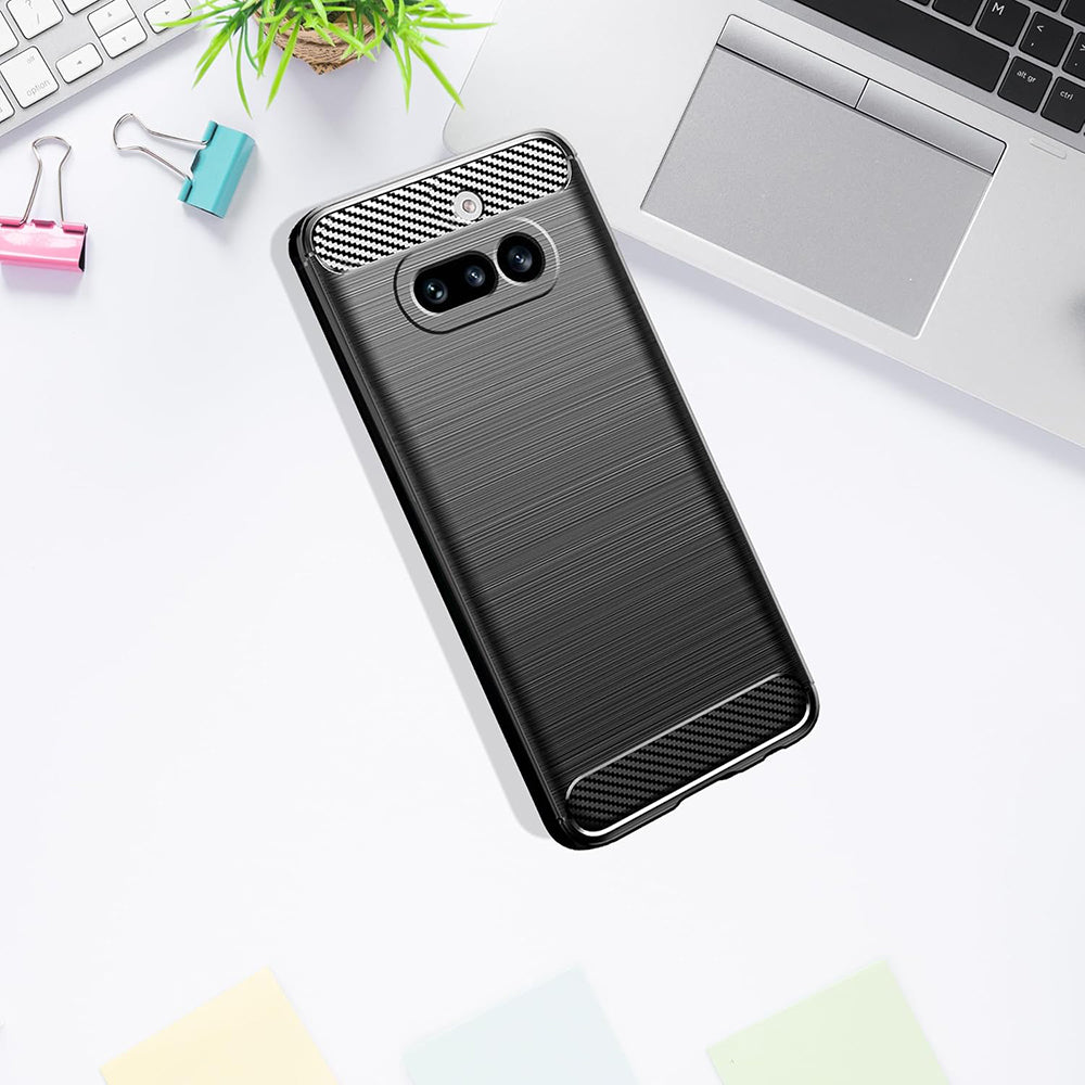 TechSuit Husa de protectie Techsuit Carbon Silicone compatibil cu Nothing Phone (4a), Negru – imagine 5