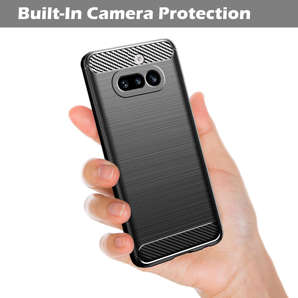 TechSuit Husa de protectie Techsuit Carbon Silicone compatibil cu Nothing Phone (4a), Negru – imagine 3