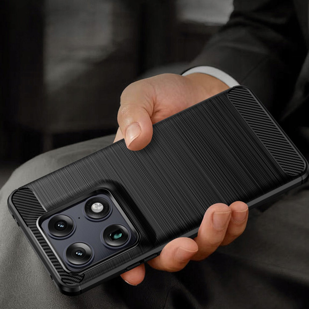 TechSuit Husa de protectie Techsuit Carbon Silicone compatibil cu Motorola Signature, Negru – imagine 4