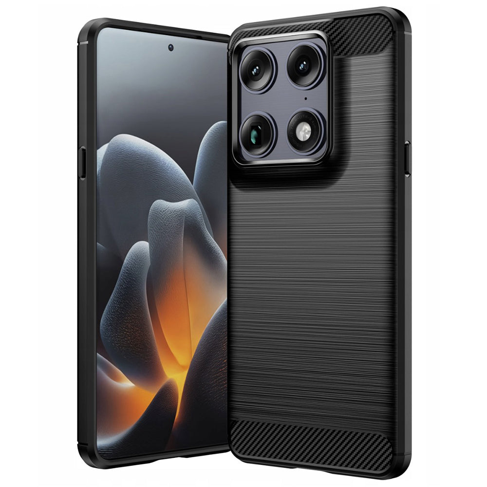 TechSuit Husa de protectie Techsuit Carbon Silicone compatibil cu Motorola Signature, Negru