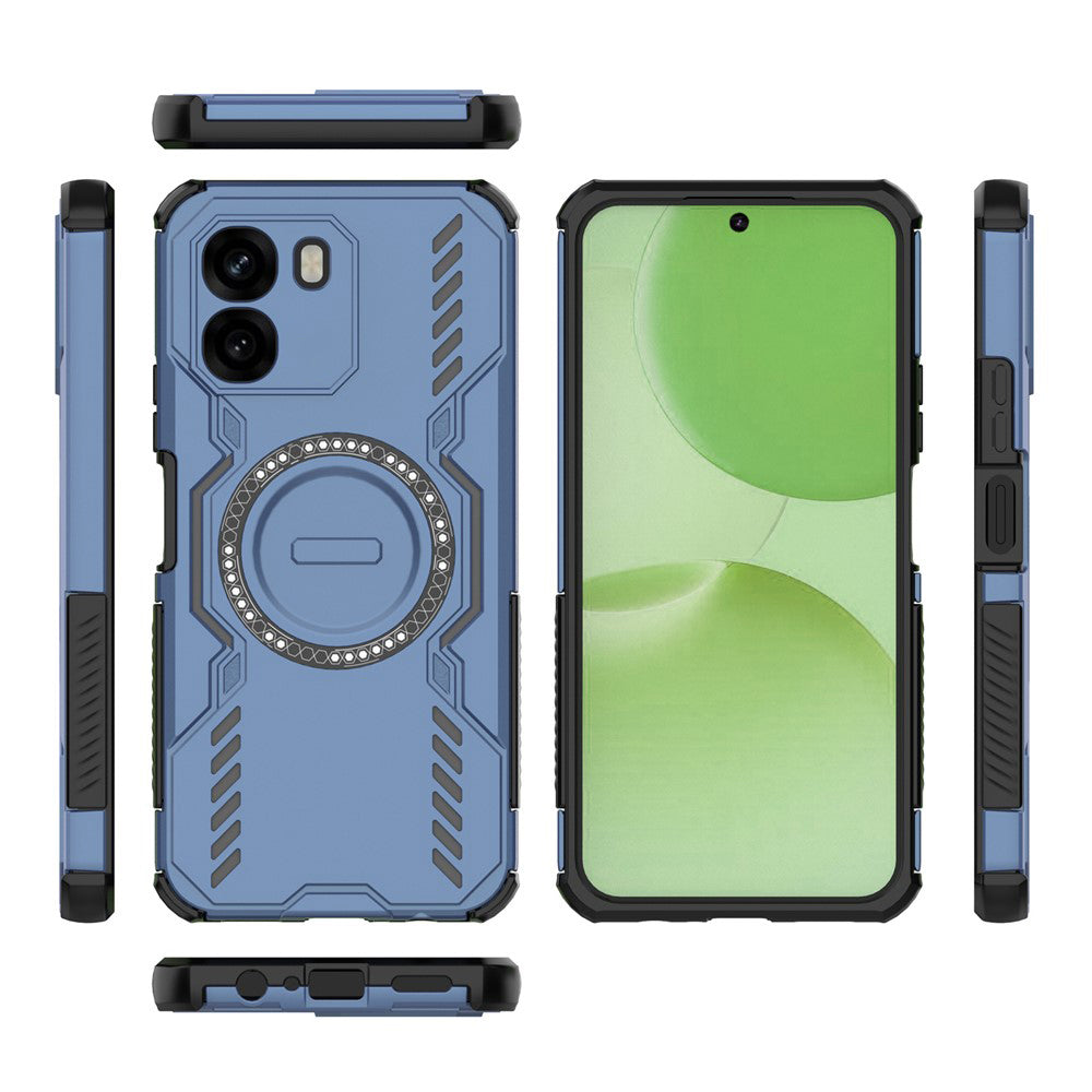 TechSuit Husa de protectie Techsuit ArmorMag compatibil cu Oppo A6 4G, Albastru – imagine 3