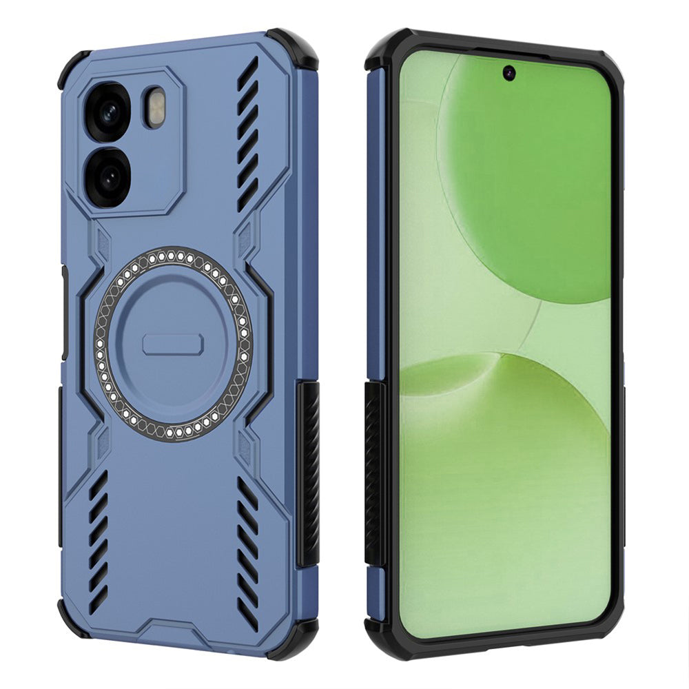 TechSuit Husa de protectie Techsuit ArmorMag compatibil cu Oppo A6 4G, Albastru – imagine 2