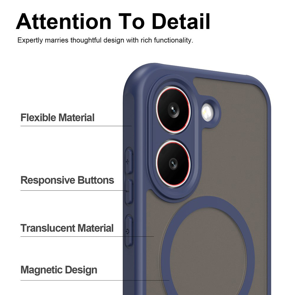 TechSuit Husa de protectie Techsuit HaloFrost II MagSafe compatibil cu Xiaomi Poco X8 Pro, Bleumarin – imagine 3