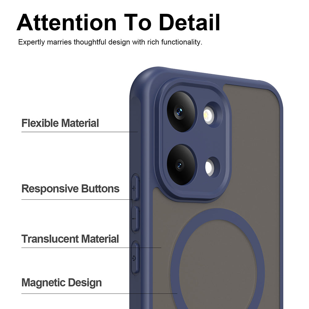 TechSuit Husa de protectie Techsuit HaloFrost II MagSafe compatibil cu Xiaomi Poco X8 Pro Max, Bleumarin – imagine 3