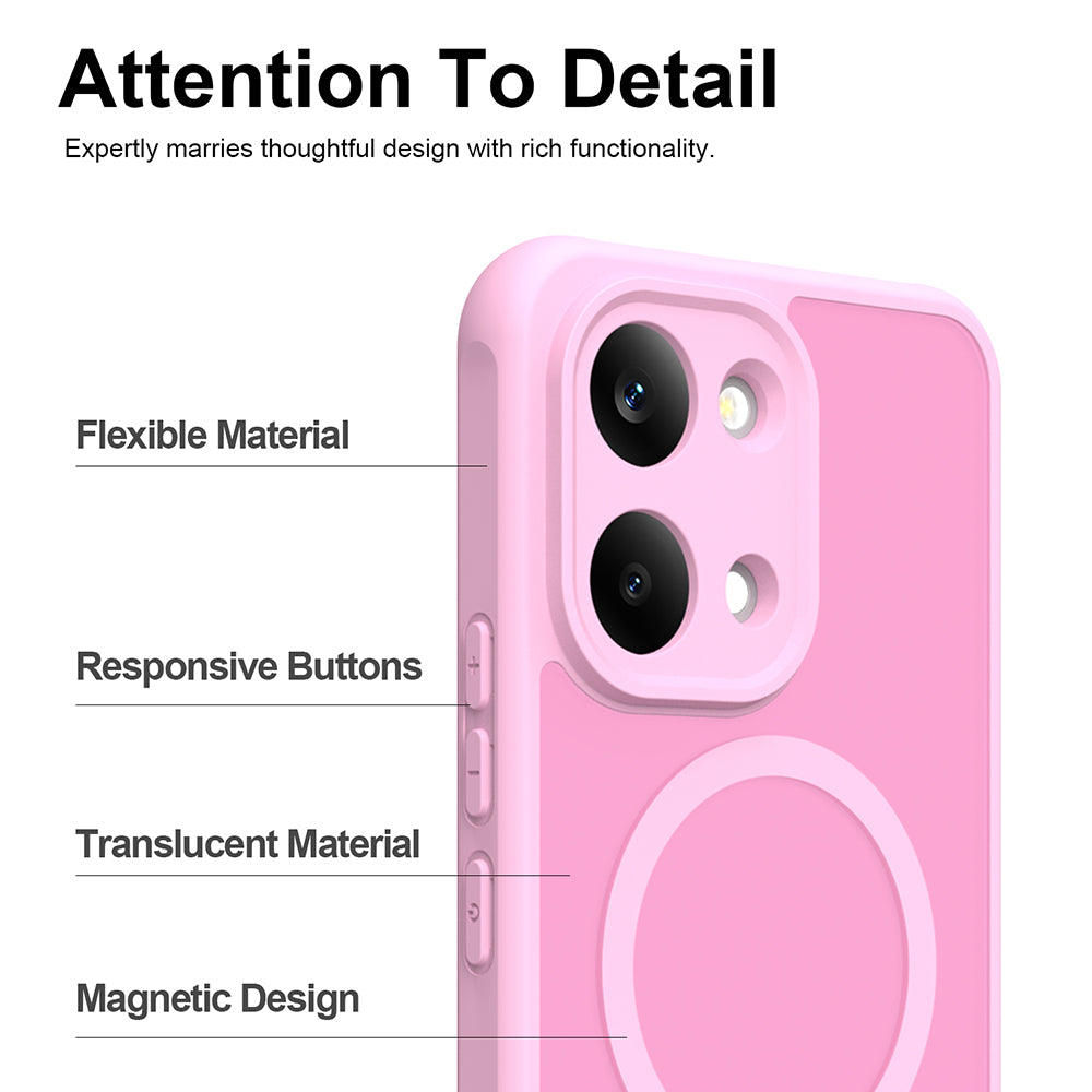 Husa de protectie Techsuit HaloFrost II MagSafe compatibil cu Xiaomi Poco X8 Pro Max, Roz