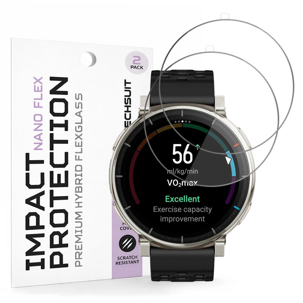 TechSuit Accesoriu smartwatch Techsuit Nano Flex (set de 2) compatibil cu Amazfit Active 3 Premium, Negru