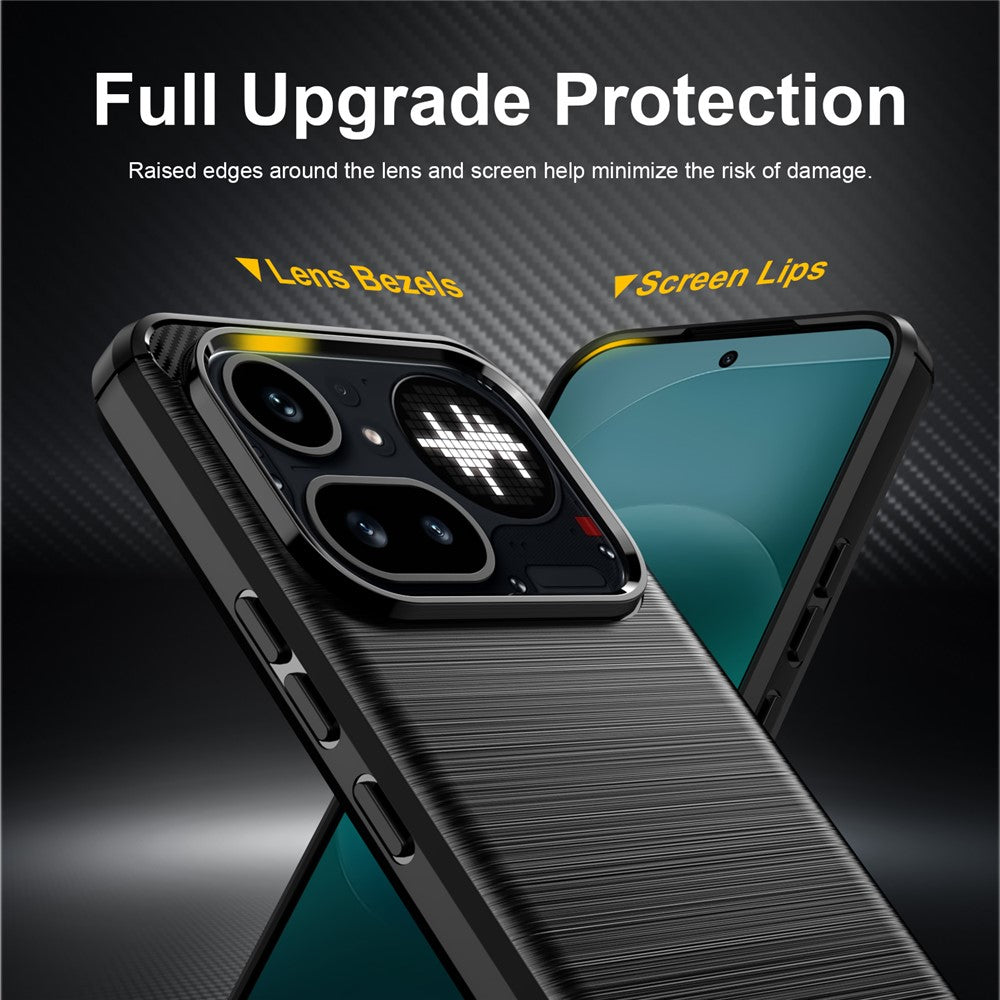 TechSuit Husa de protectie Techsuit Carbon Silicone compatibil cu Nothing Phone (4a) Pro, Negru – imagine 2