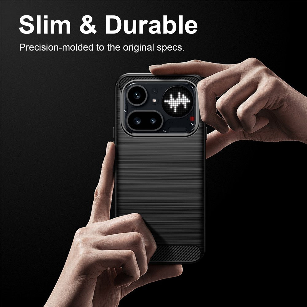 TechSuit Husa de protectie Techsuit Carbon Silicone compatibil cu Nothing Phone (4a) Pro, Negru – imagine 5