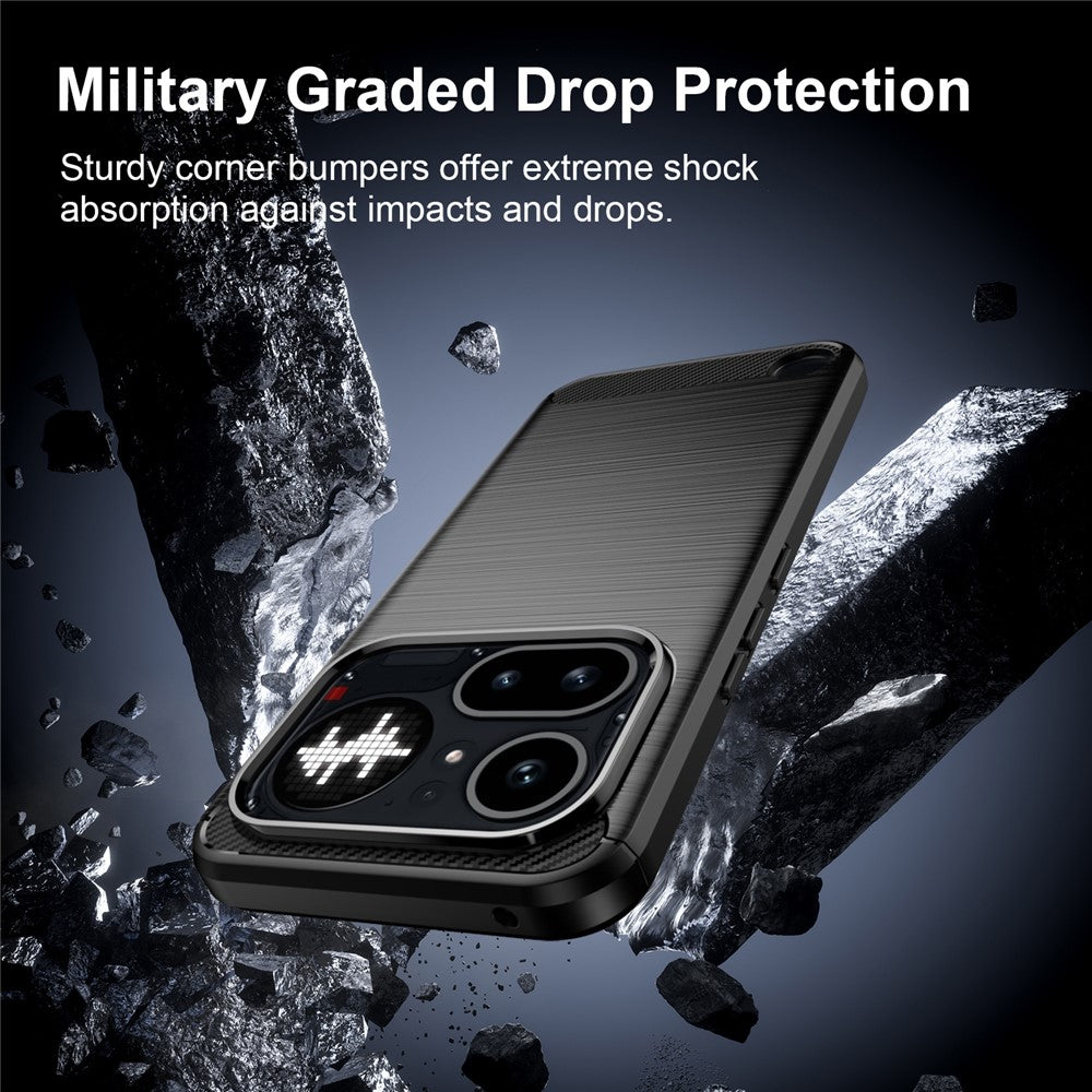 TechSuit Husa de protectie Techsuit Carbon Silicone compatibil cu Nothing Phone (4a) Pro, Negru – imagine 6
