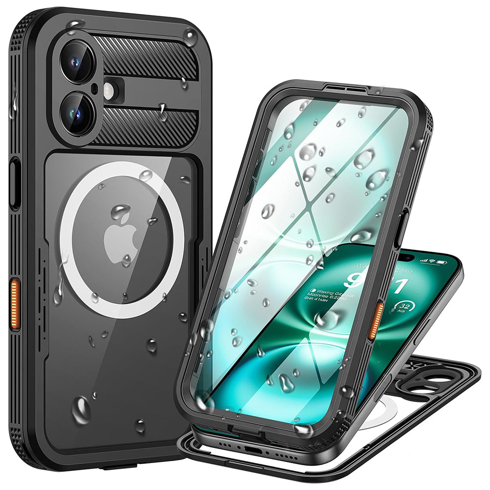 Husa de protectie ShellBox compatibil cu iPhone 16, Negru