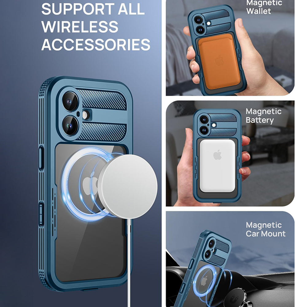 Husa de protectie ShellBox compatibil cu iPhone 16, Negru