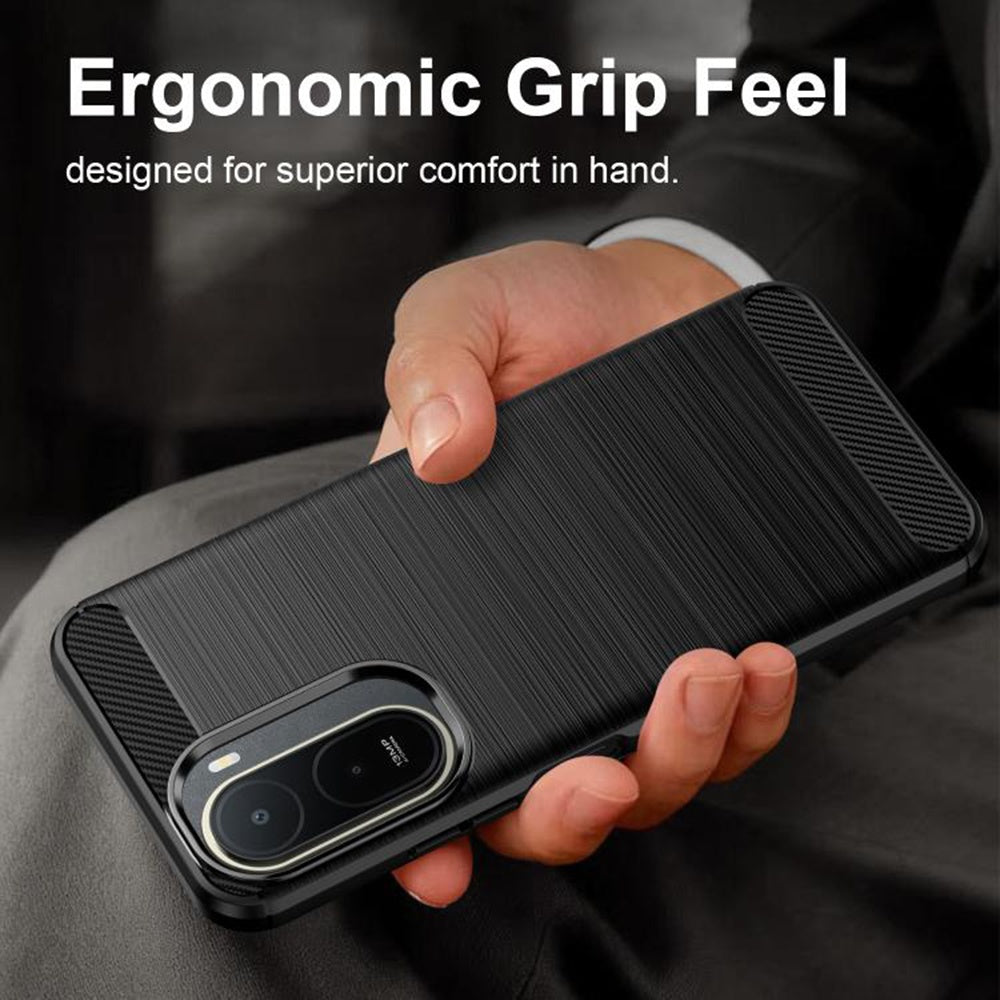 TechSuit Husa de protectie Techsuit Carbon Silicone compatibil cu Xiaomi Redmi A7 Pro 4G, Negru – imagine 2