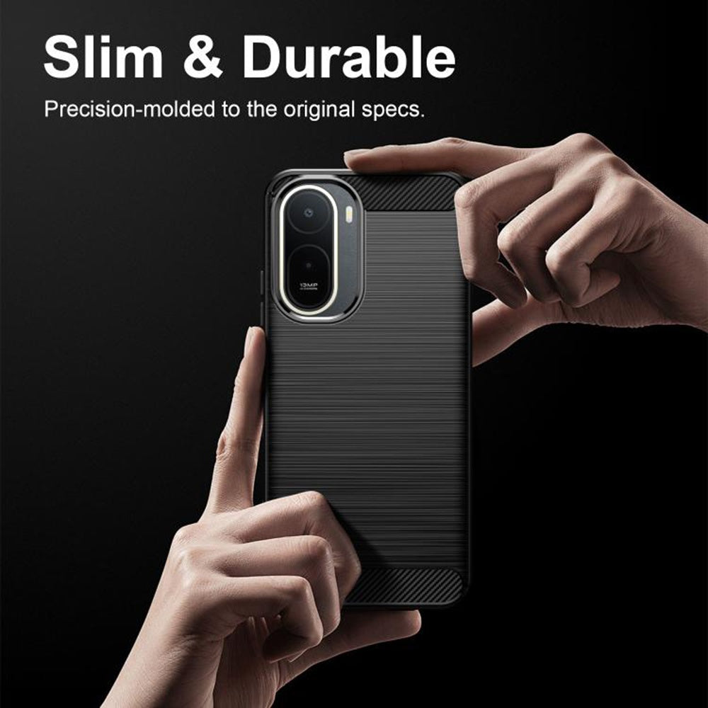 TechSuit Husa de protectie Techsuit Carbon Silicone compatibil cu Xiaomi Redmi A7 Pro 4G, Negru – imagine 4