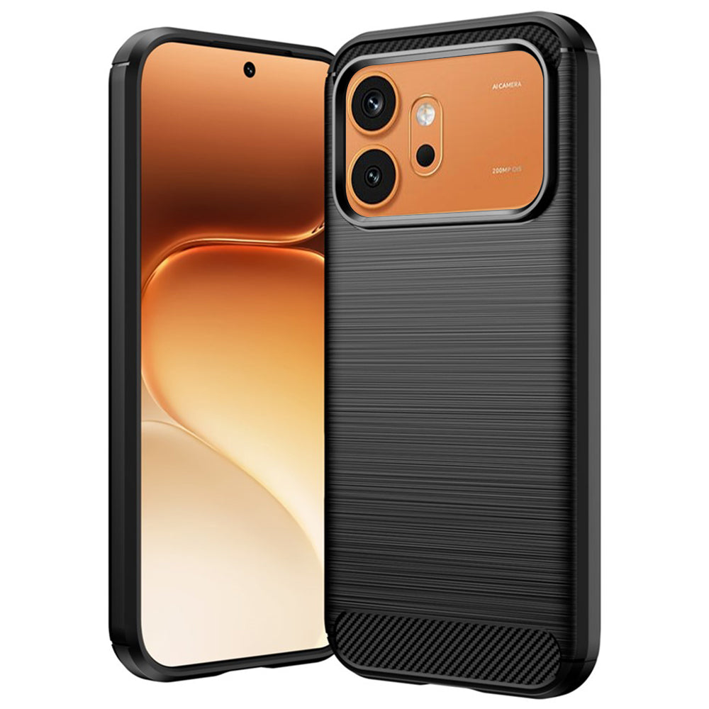 TechSuit Husa de protectie Techsuit Carbon Silicone compatibil cu Honor 600 / 600 Pro, Negru