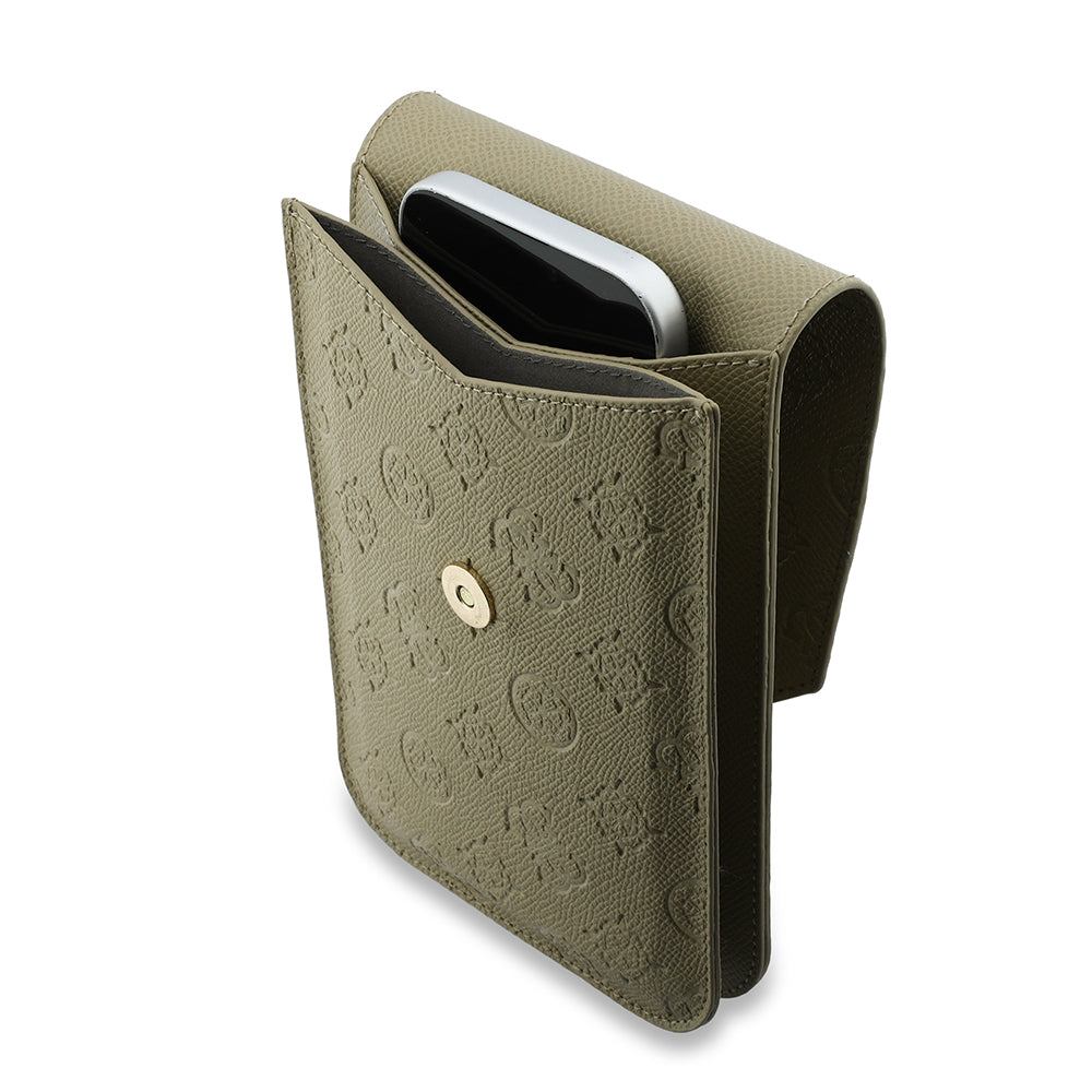 Guess Suport Guess Universal Wallet Grained Peony Triangle (GUCWB2PGPOTRE), Adjustable Strap, Eco-Leather, Two Layer, Be