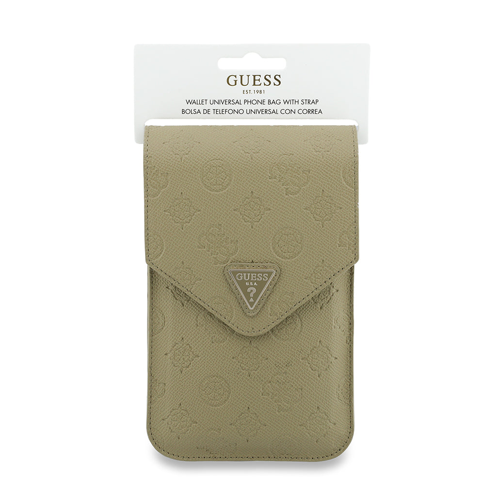 Guess Suport Guess Universal Wallet Grained Peony Triangle (GUCWB2PGPOTRE), Adjustable Strap, Eco-Leather, Two Layer, Be