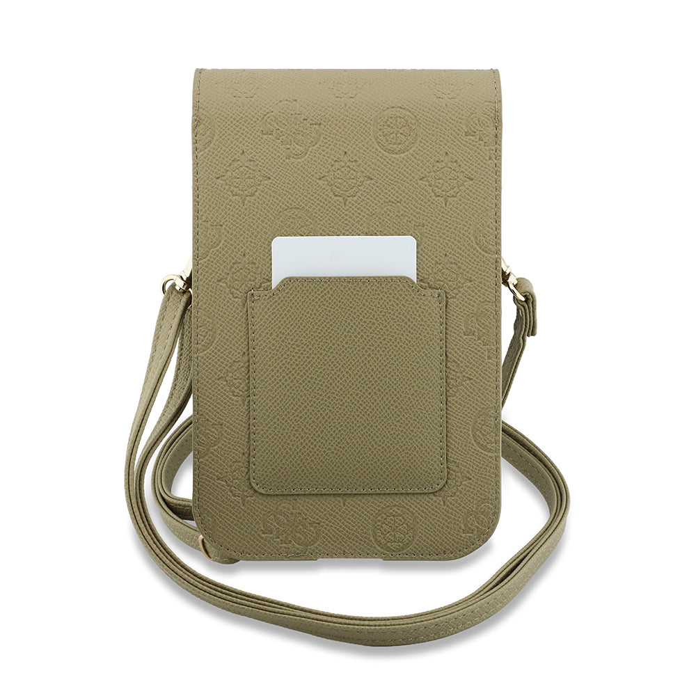 Guess Suport Guess Universal Wallet Grained Peony Triangle (GUCWB2PGPOTRE), Adjustable Strap, Eco-Leather, Two Layer, Be