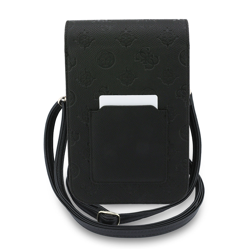 Guess Suport Guess Universal Wallet Grained Peony Triangle (GUCWB2PGPOTRK), Adjustable Strap, Eco-Leather, Two Layer, Ne
