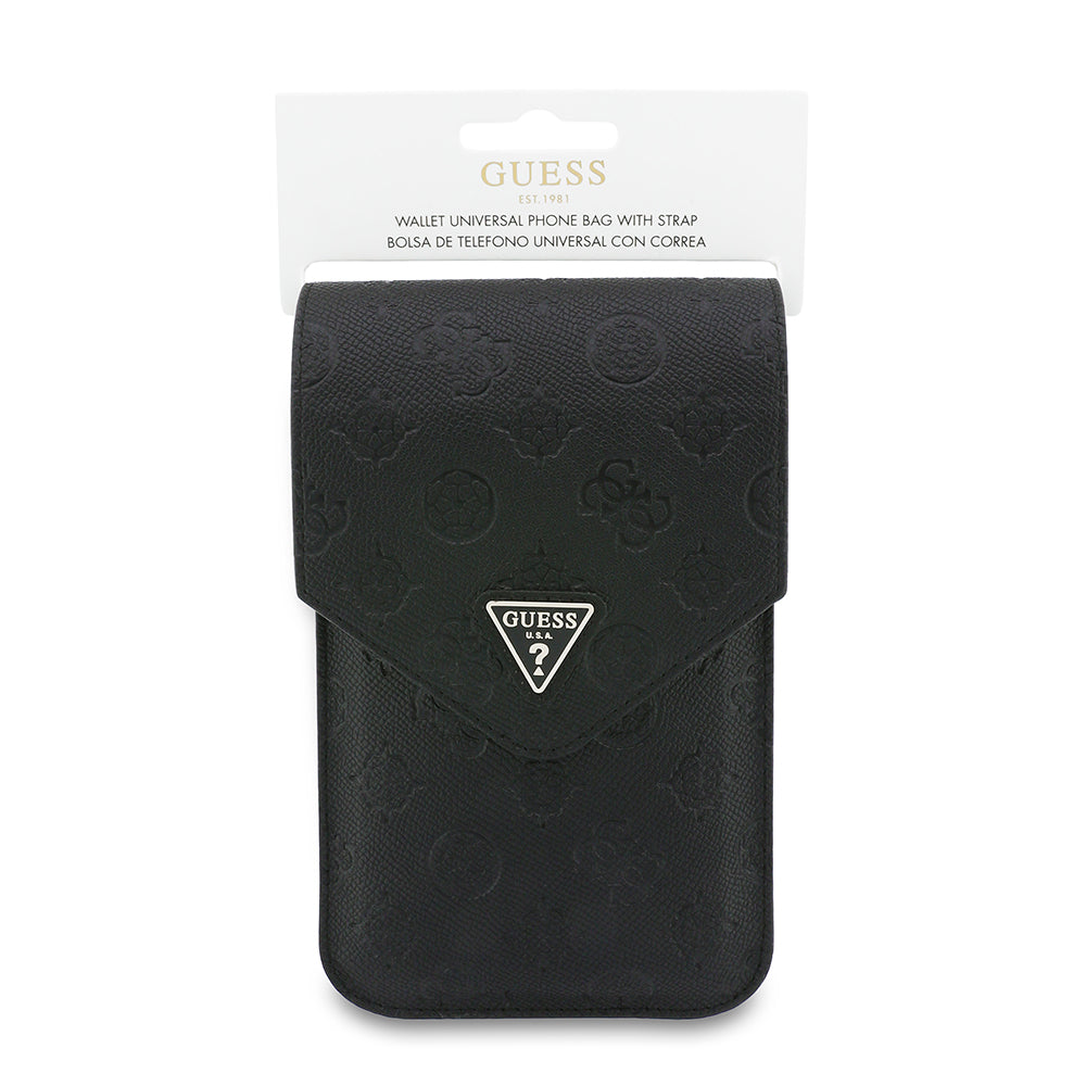 Guess Suport Guess Universal Wallet Grained Peony Triangle (GUCWB2PGPOTRK), Adjustable Strap, Eco-Leather, Two Layer, Ne