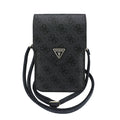 Guess Suport Guess Universal Wallet Triangle 4G (GUCWB2P4BLTRK), Adjustable Strap, Eco-Leather, Two Layer, Negru