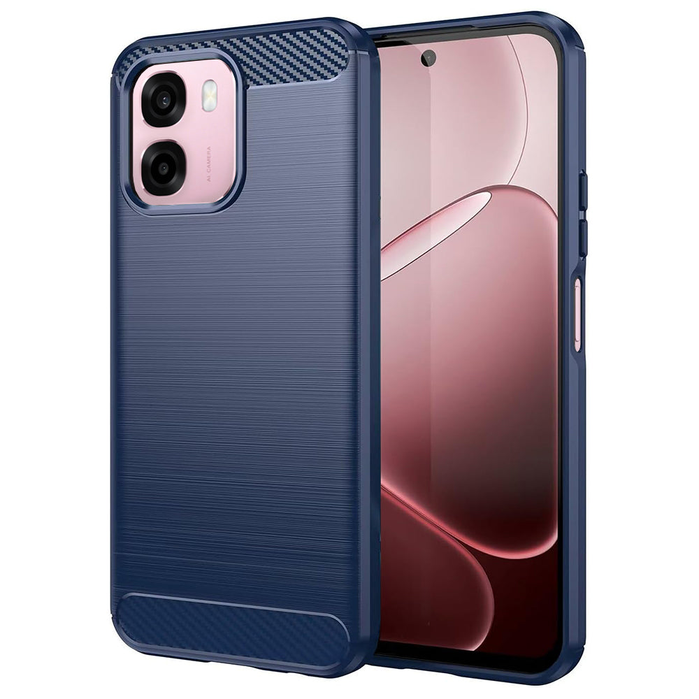 TechSuit Husa de protectie Techsuit Carbon Silicone compatibil cu Oppo A6 4G / A6x 4G / A6x 5G / A6k 4G, Albastru