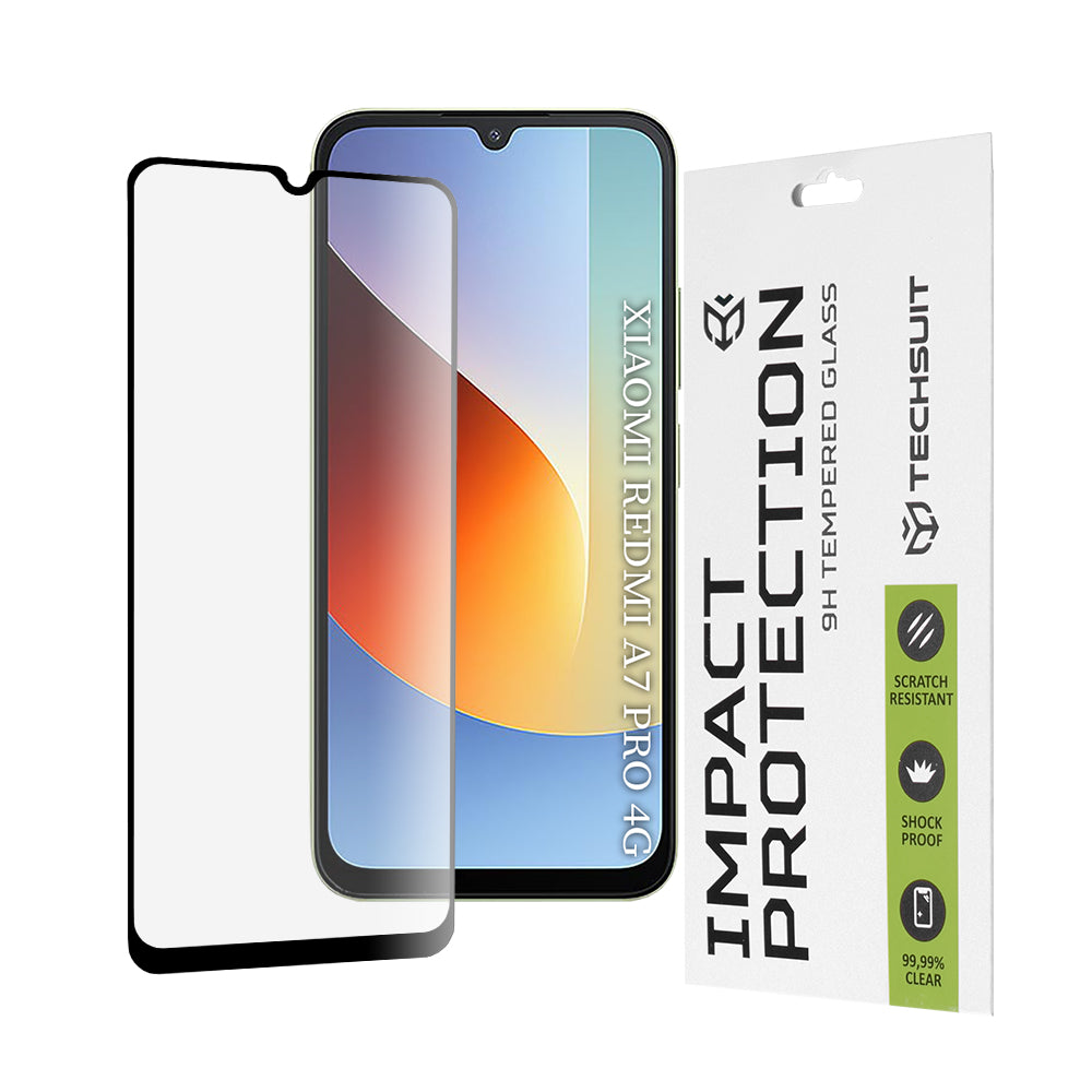 TechSuit Folie de protectie Techsuit 111D Full Cover / Full Glue Glass compatibil cu Xiaomi Redmi A7 Pro 4G, Negru