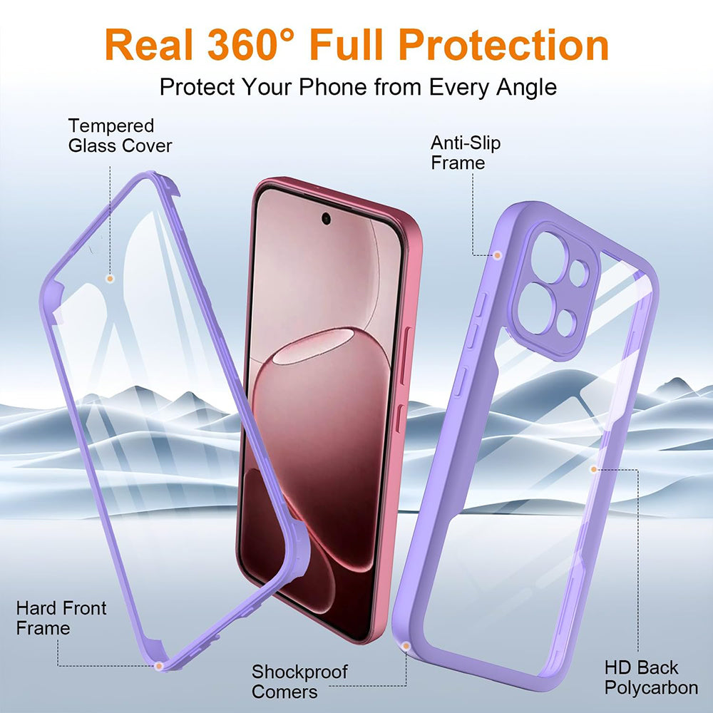 Husa de protectie Techsuit ColorVerse 360 Series compatibil cu Oppo A6 Pro 4G / A6 Pro 5G, Mov