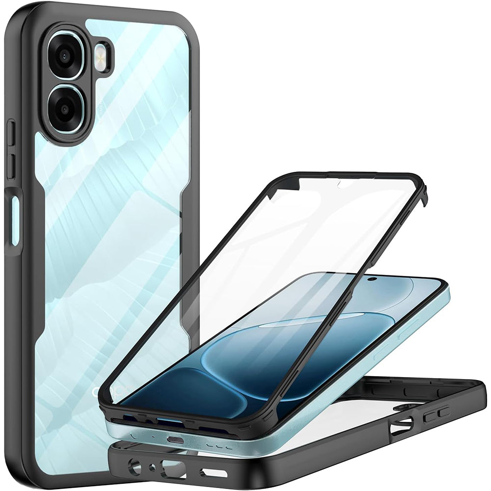 TechSuit Folie de protectie Techsuit ColorVerse 360 Series + compatibil cu Oppo A6x 4G / A6x 5G / A6k 4G, Negru