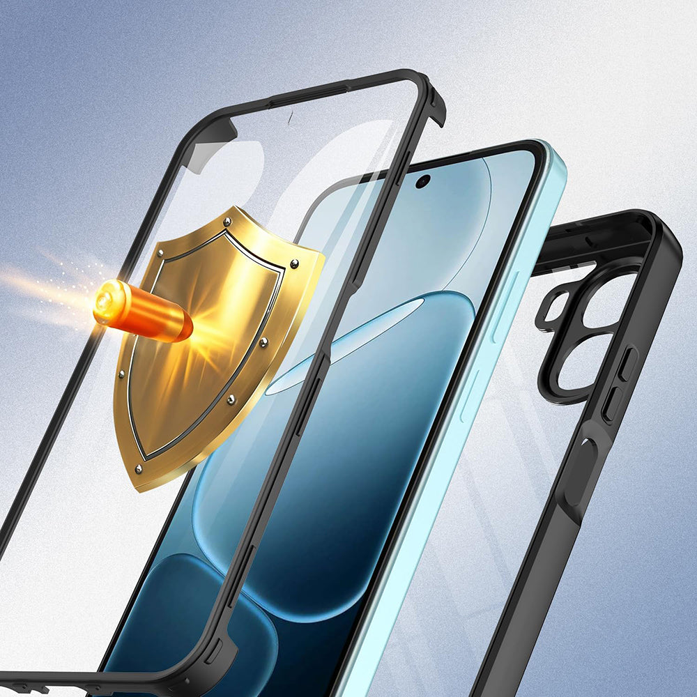 TechSuit Folie de protectie Techsuit ColorVerse 360 Series + compatibil cu Oppo A6x 4G / A6x 5G / A6k 4G, Negru – imagin