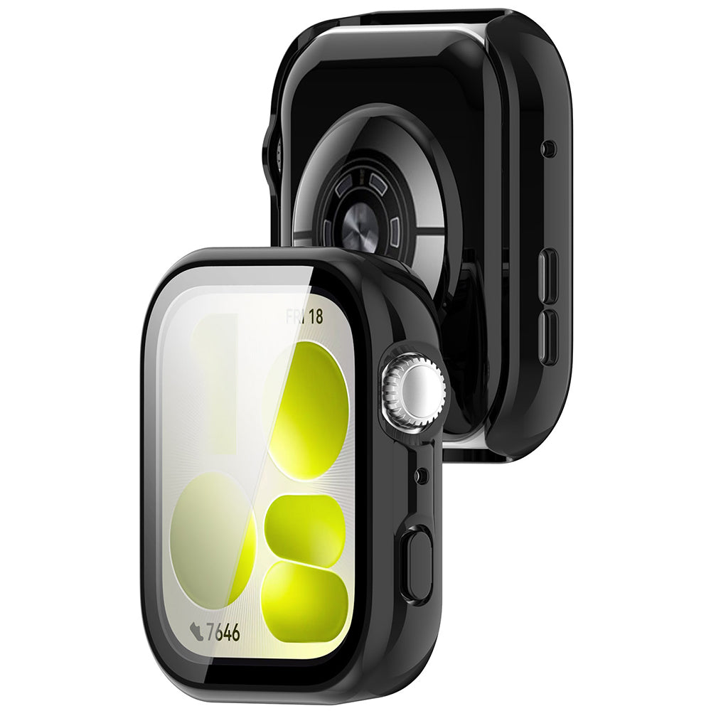 Husa + Folie smartwatch Techsuit Defense360 Pro compatibil cu Huawei Watch Fit 5, Negru
