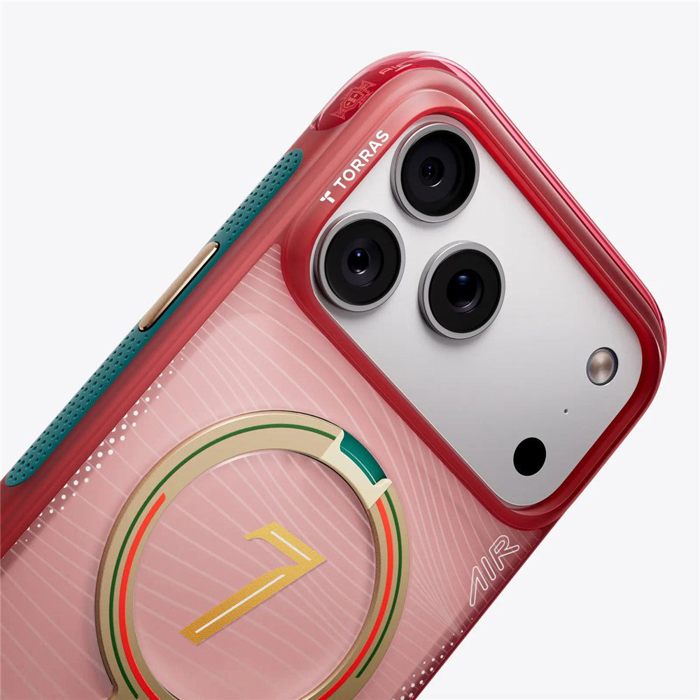 Torras Husa de protectie Torras Ostand Q3 Air Series compatibil cu iPhone 17 Pro, Wave of Passion – imagine 3