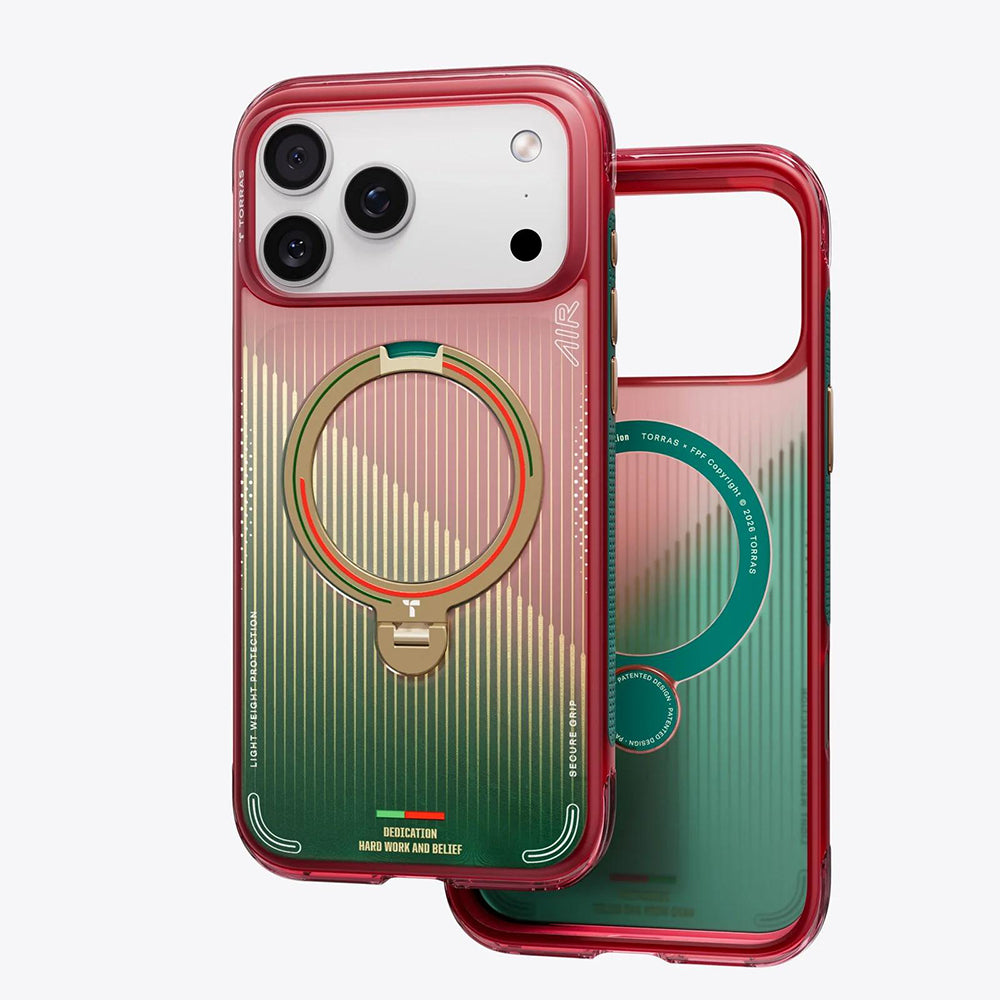 Torras Husa de protectie Torras Ostand Q3 Air Series compatibil cu iPhone 17 Pro, Glory Slash – imagine 3