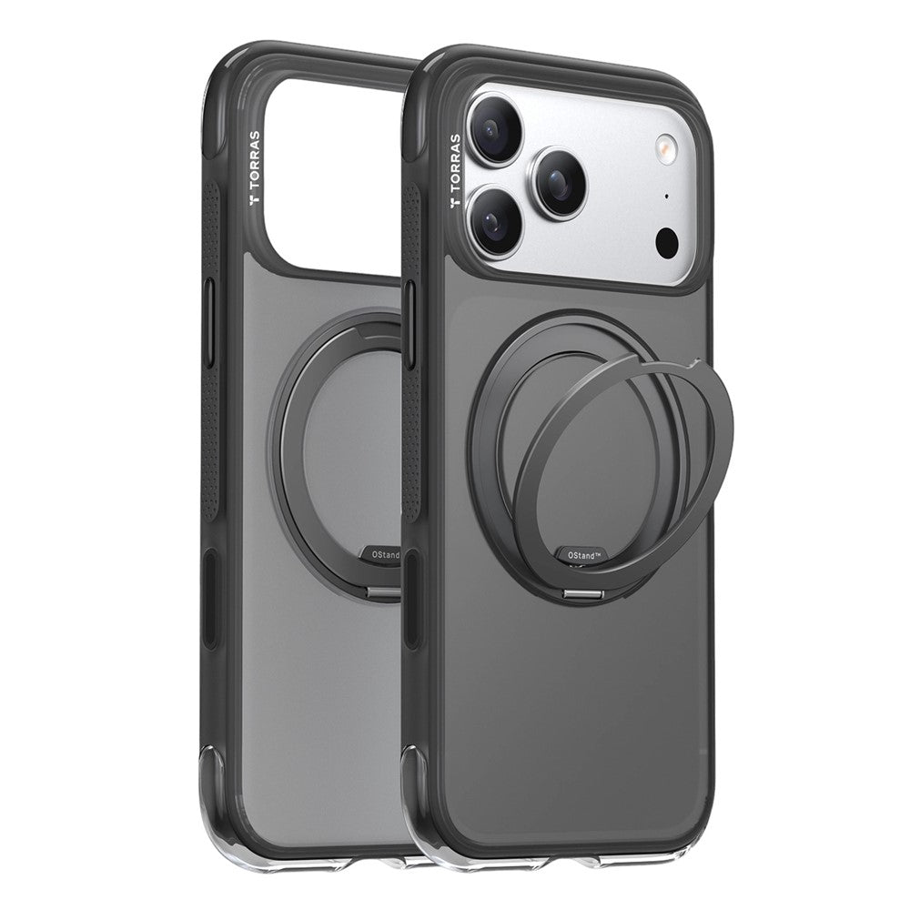 Torras Husa de protectie Torras Ostand O3 Air Series compatibil cu iPhone 17 Pro, Negru