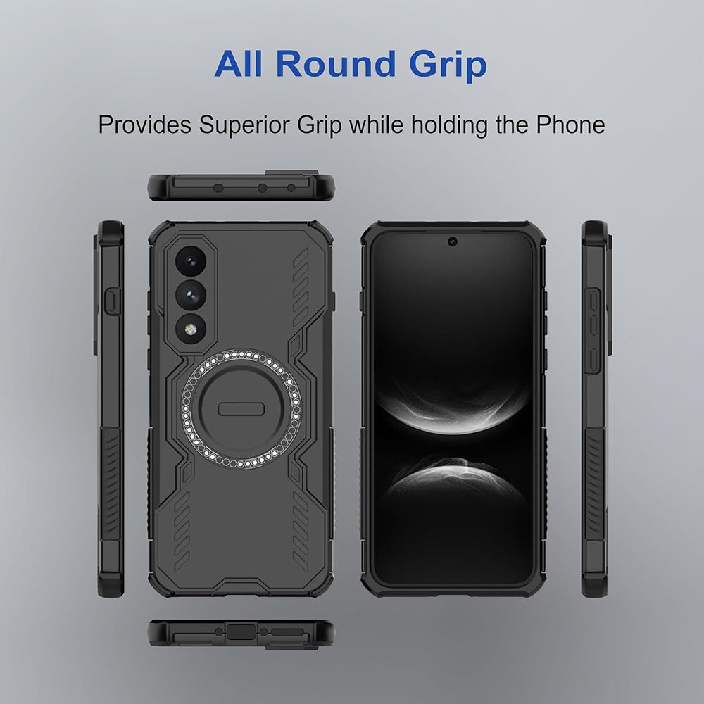 Husa de protectie Techsuit ArmorMag Case compatibil cu Honor 600 Pro, Negru