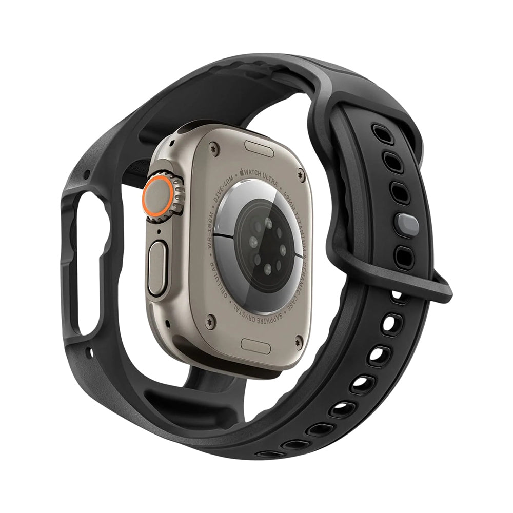 Husa smartwatch Spigen Liquid Air Pro compatibil cu Apple Watch Ultra / Ultra 2 / Ultra 3, Negru