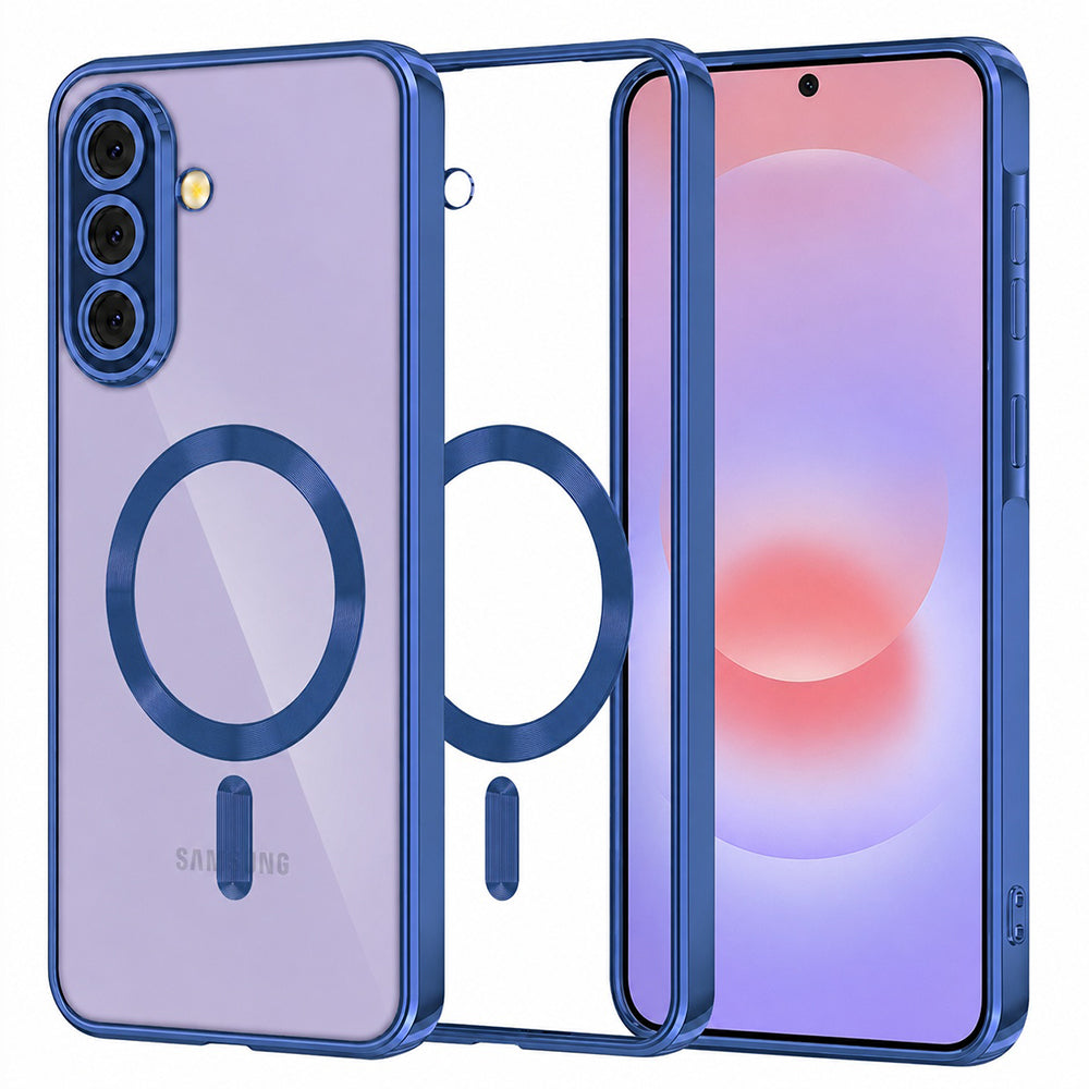 TechSuit Husa de protectie Techsuit Luxury Crystal MagSafe compatibil cu Samsung Galaxy A37 5G, Albastru Inchis