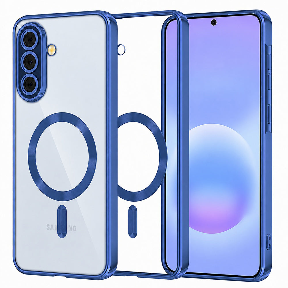 TechSuit Husa de protectie Techsuit Luxury Crystal MagSafe compatibil cu Samsung Galaxy A57 5G, Albastru Inchis